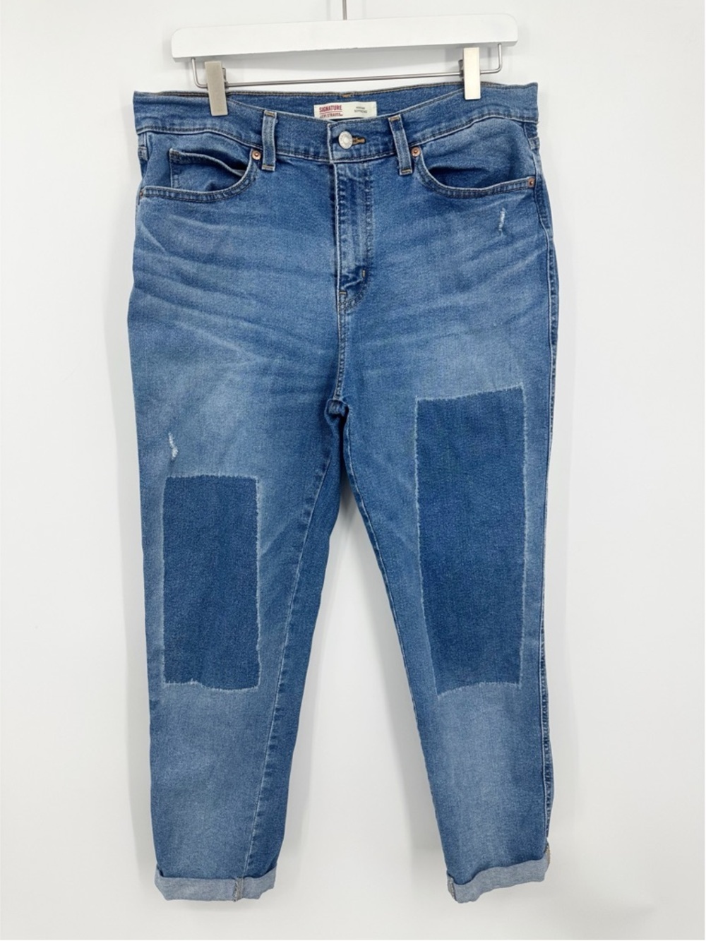 Levi's Heritage Boyfriend Denim Jeans Size 10 Boho Patch